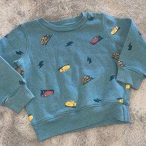 🌈 Disney Cars Lightning McQueen winter Sweat Shirt Sweater Sz 2T